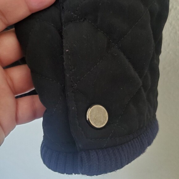 Esprit Womens Full Zip Jacket Coat Quilted Hooded Fleece Lined Black Sz Medium - Picture 11 of 16